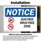 Signmission Gun Free Drug Free Zone OSHA Notice Sign, Vinyl Decal, 10in W x 7in L, 2PK OS-2PACK-NS-D-710-L-15754 - alternate 5